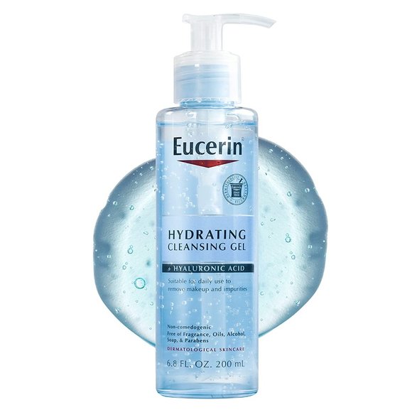 Eucerin Hydrating Cleansing Gel, Daily Facial Cleanser - Picture 1 of 2